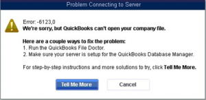 QuickBooks error 6123