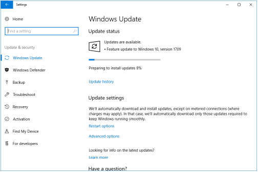Update Windows manually
