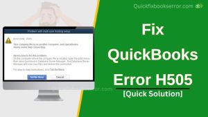 QuickBooks Error h505